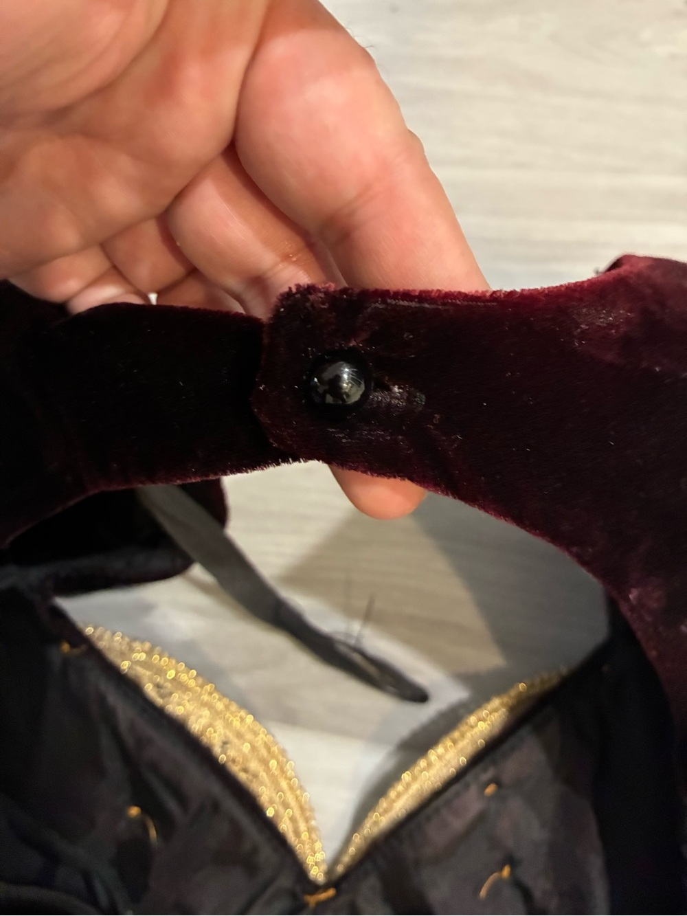 Speed Brand Vintage 80s Black Velvet Gold Beaded Party Prom dress - Picture 14 of 16